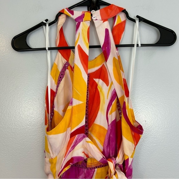 NWT Abel The Label Colorful Abstract Halter Maxi Dress Size Small - Picture 7 of 14